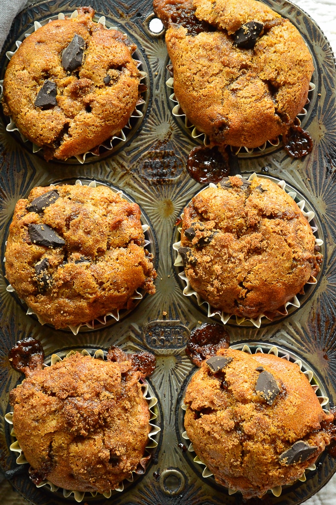 Pumpkin Muffins in muffin pan