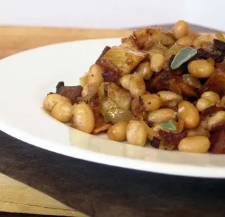 Baked White Beans with Sage and Potatoes