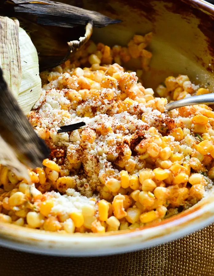 esquite recipe corn in a bowl