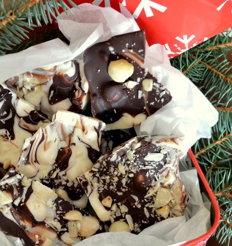 Macadamia Triple Chocolate Bark