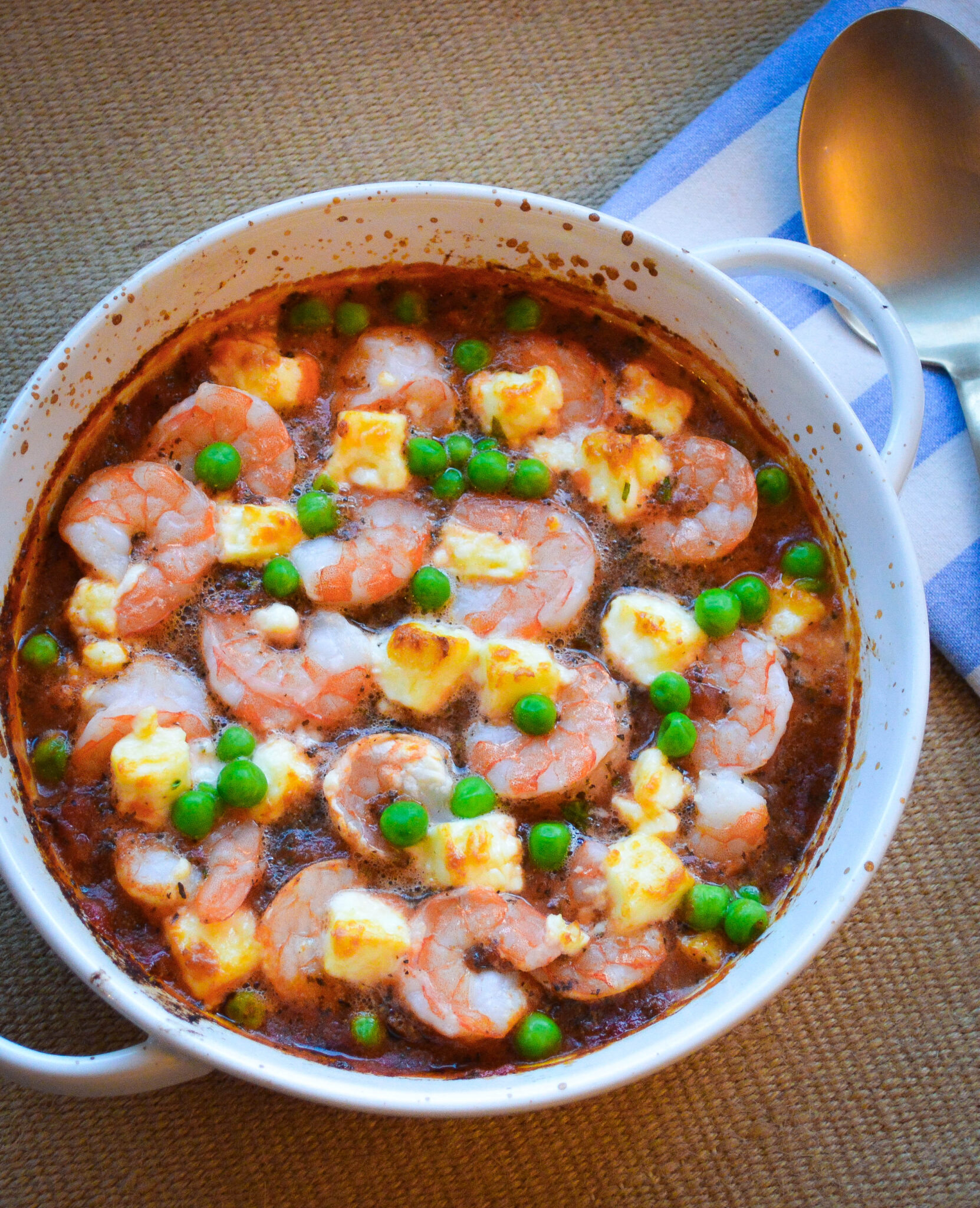 Greek Baked Shrimp in Tomato sauce with feta