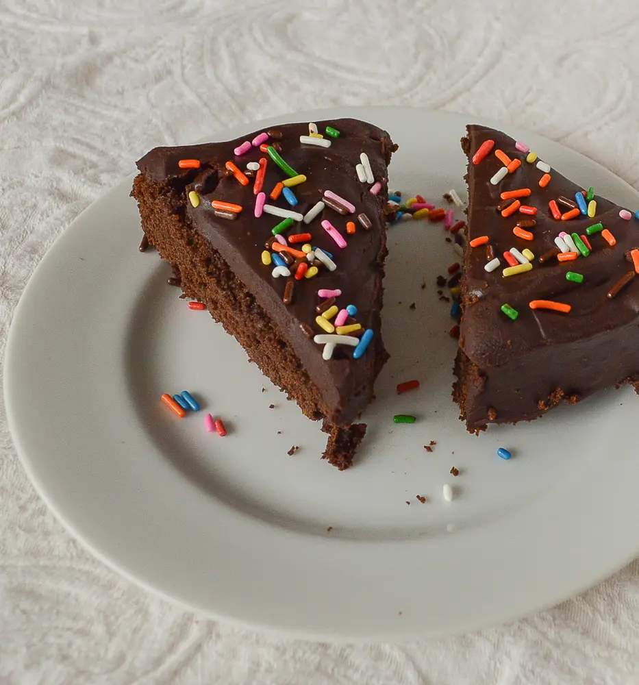 slice of chocolate cake