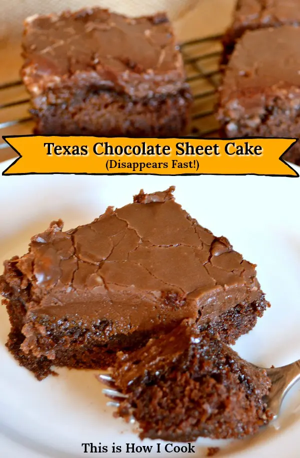 Texas Sheet Cake Chocolate