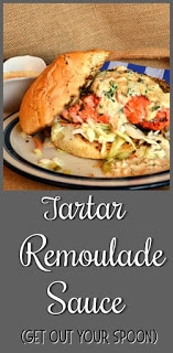 This tartar remoulade sauce is perfect on crabcakes or a fish sandwich. Or just off the spoon! #sauce #tartarsauce #remoulade www.thisishowicook.com