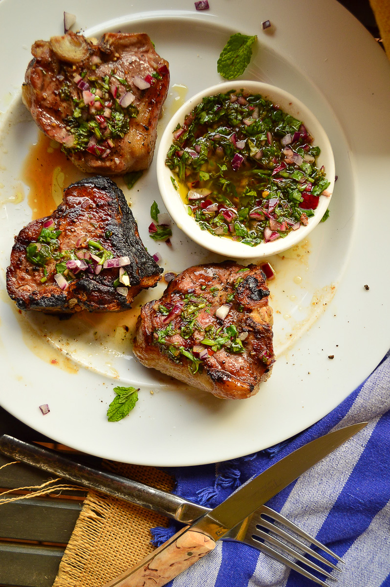 Lamb Chops with chimichurri