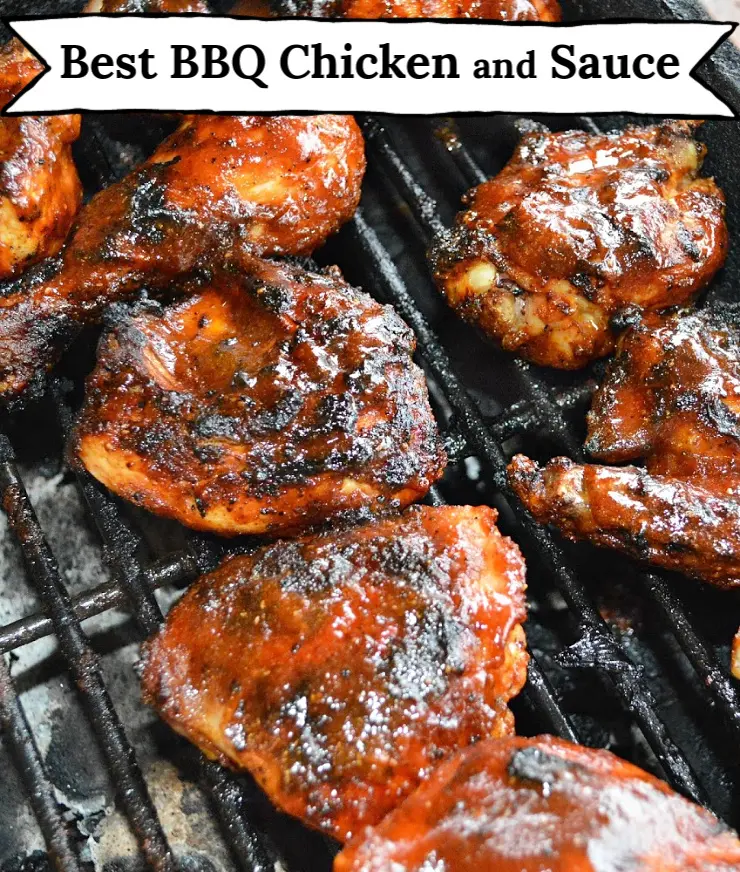 BBQ Chicken with Sauce on Grill