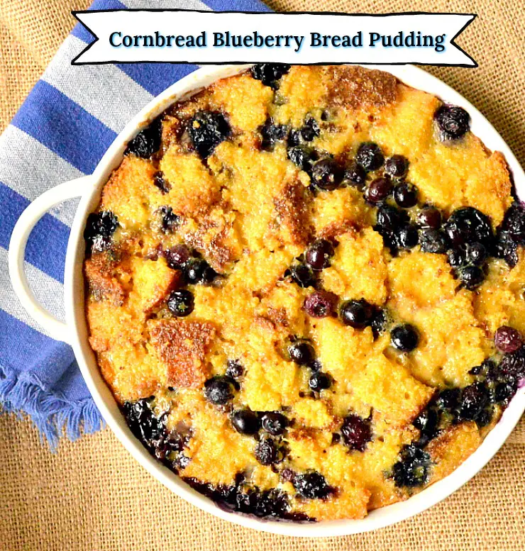 Cornbread Blueberry Bread Pudding