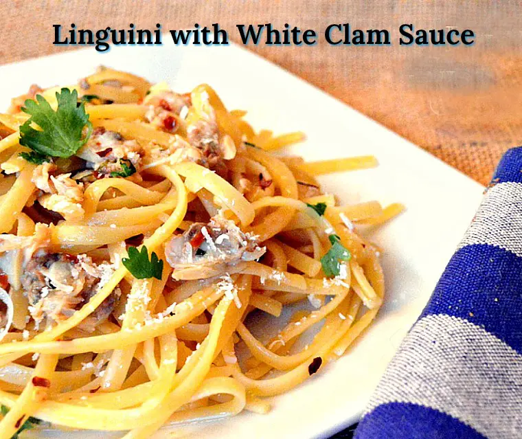 Linguini with white clam sauce