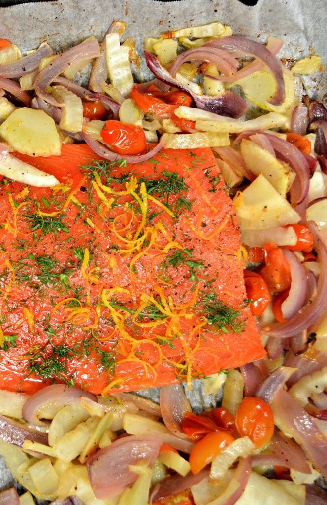 Roasted Salmon with Fennel