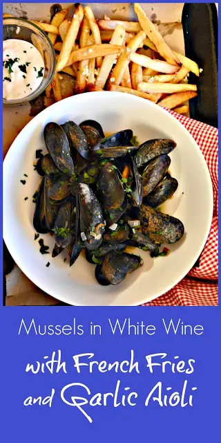 Mussels make the quickest dinner. Steamed with white wine and garlic, they really are so easy. And of course they are even better with fries! #mussels #fries #www.thisishowicook.com