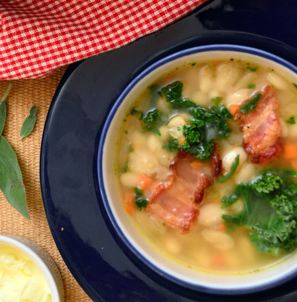 white bean kale soup