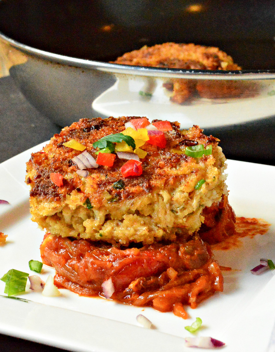 crab cakes/skillet