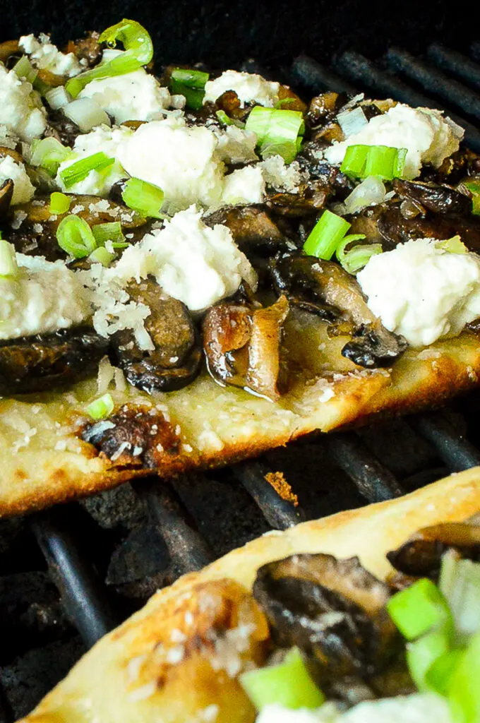 Grilled Naan Pizza with Goat cheese