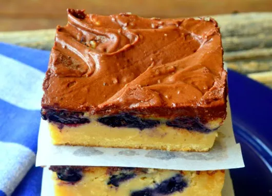 White Chocolate Blueberry Brownies