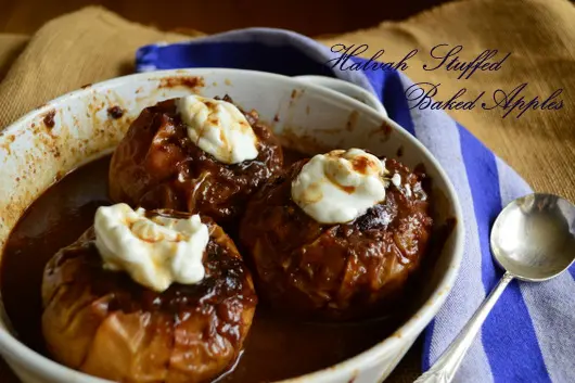 Halvah Stuffed Baked Apples