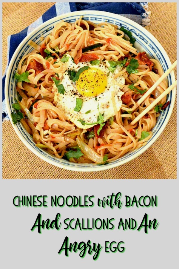 Chinese Noodles and Bacon and Eggs