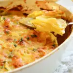 What to serve with scalloped potatoes in a white oval dish