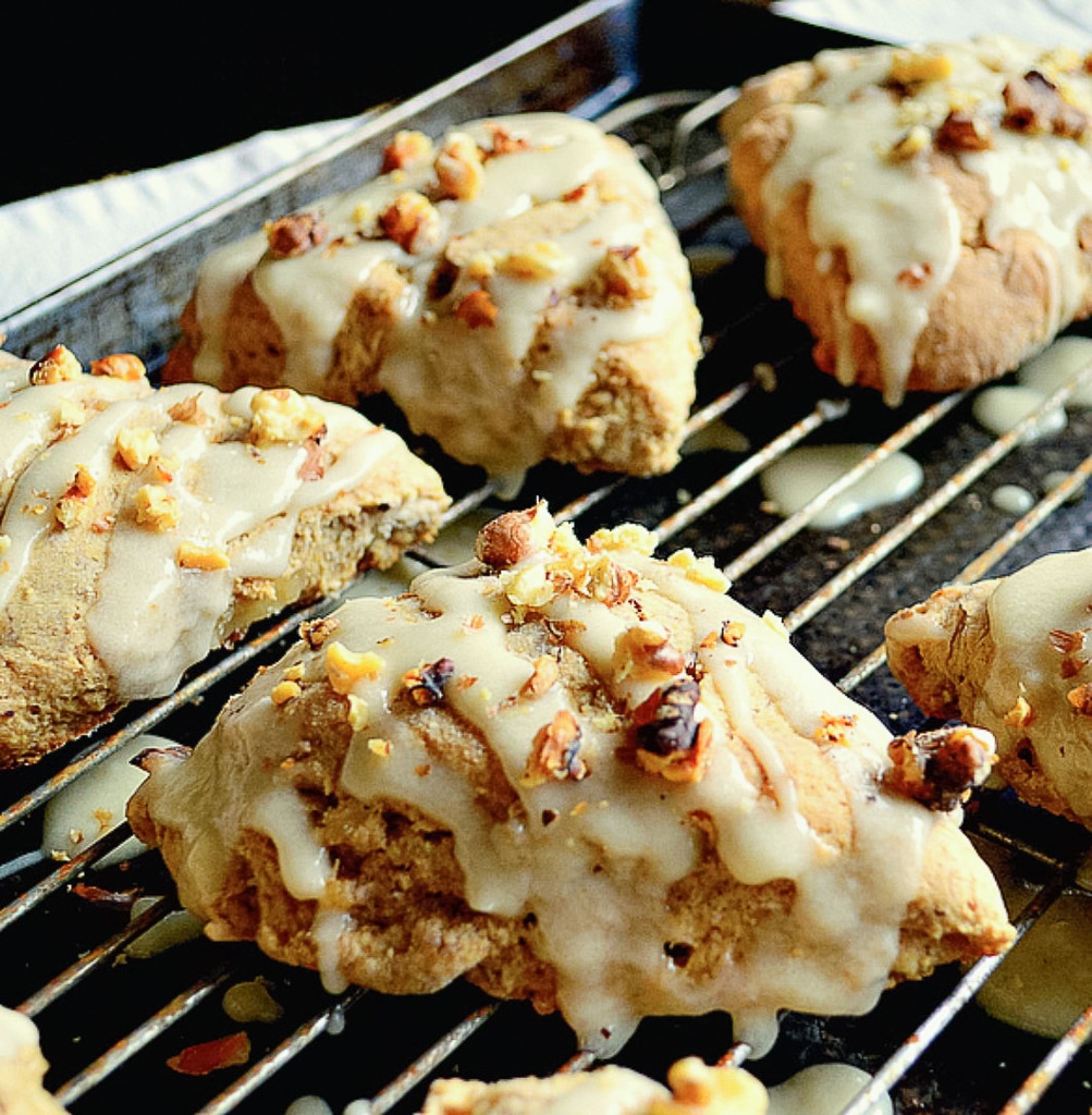 Maple Walnut Scones with Maple Glaze - This Is How I Cook