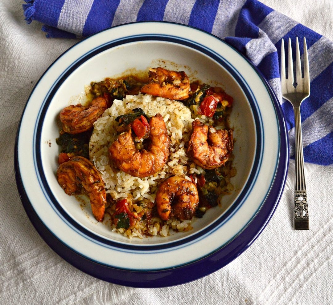 Pickapeppa Shrimp. If you have a bottle in your fridge this is the easiest and most delicious way to use it! Makes one fast dinner! #shrimp #pickapeppa sauce #seafood www.thisishowicook.com