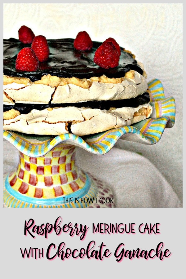 Meringue Cake with Chocolate Ganache