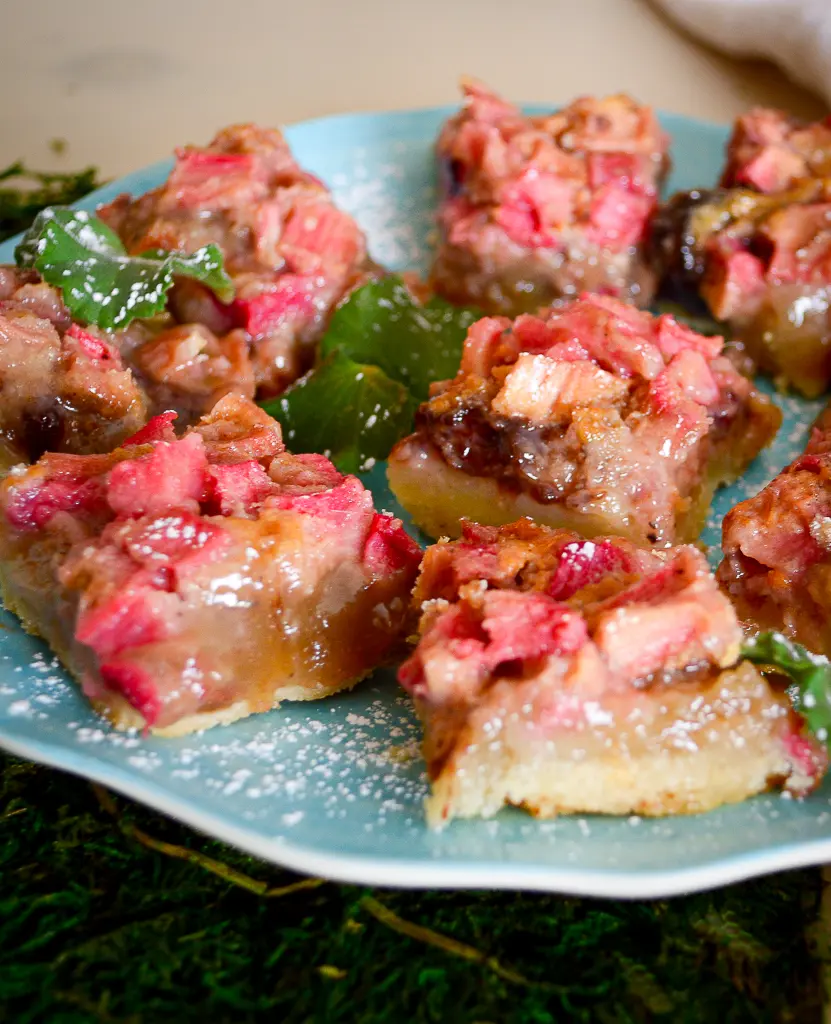 Rhubarb cookie bars