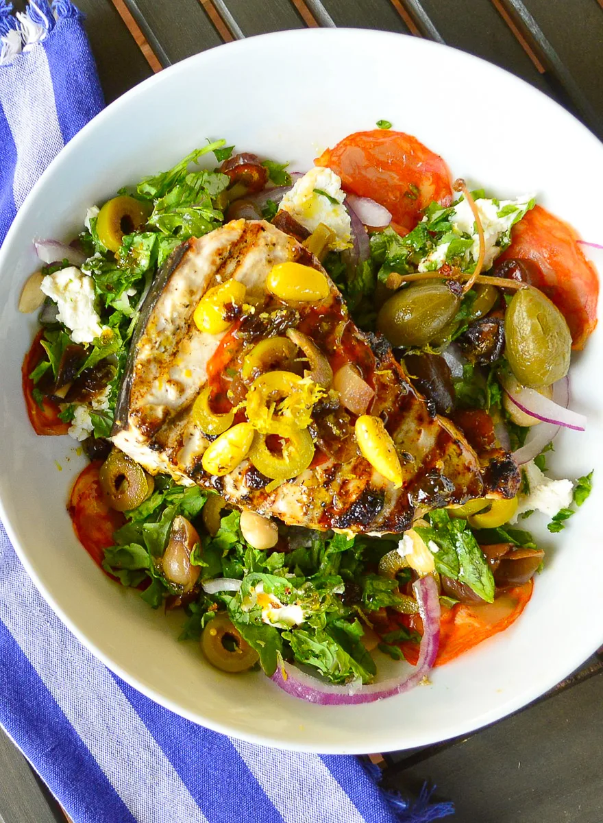 Grilled Spanish Swordfish Salad