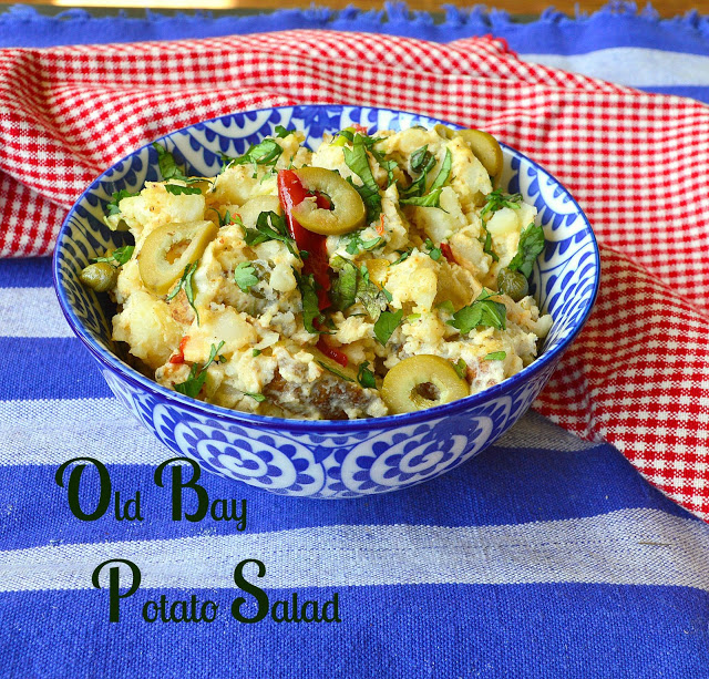 Old Bay Potato Salad has the flavor of Old Bay, and all kinds of goodness. If you love potatoes you will love this version of potato salad! #potatoes #potatosalad #salads #cookouts See More great food at: www.thisishowicook.com