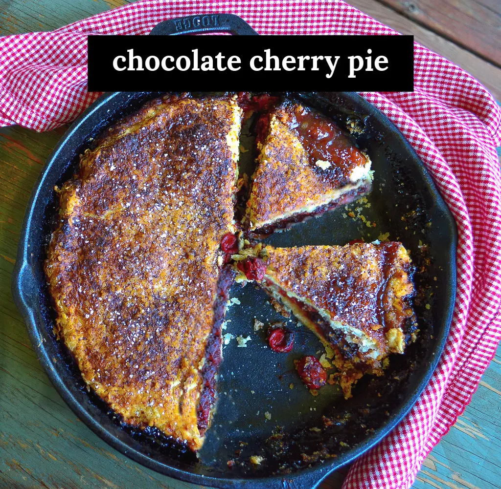 Triple Cherry Chocolate Skillet Pie