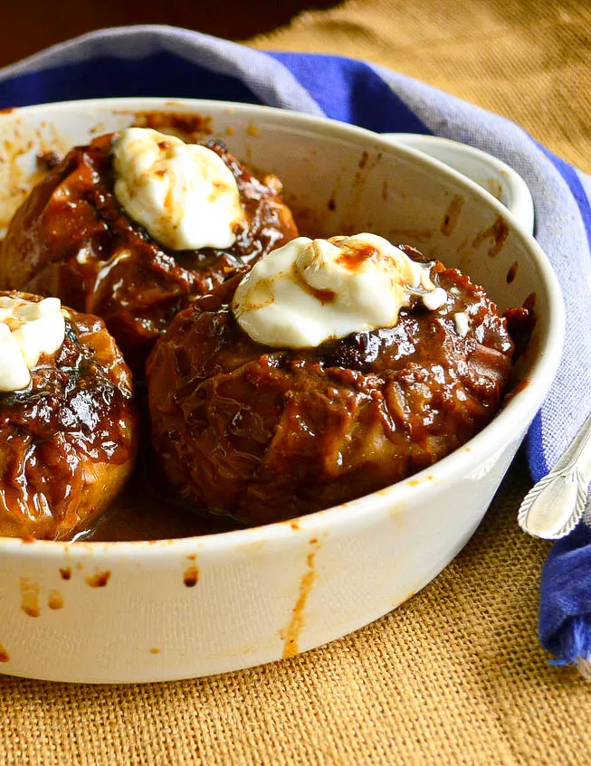 Baked Apples with Halvah