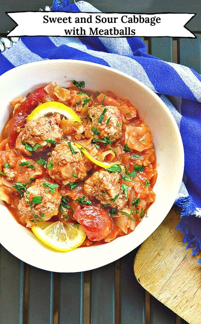 Sweet and Sour Cabbage with Meatballs