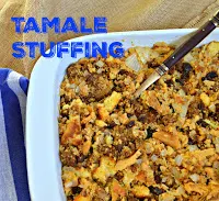 Tamale stuffing with chorizo, cornbread 