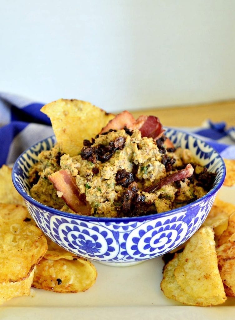 Bacon, bourbon and mushroom dip