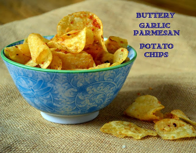 Buttery Garlic Parmesan Potato Chips 4 1