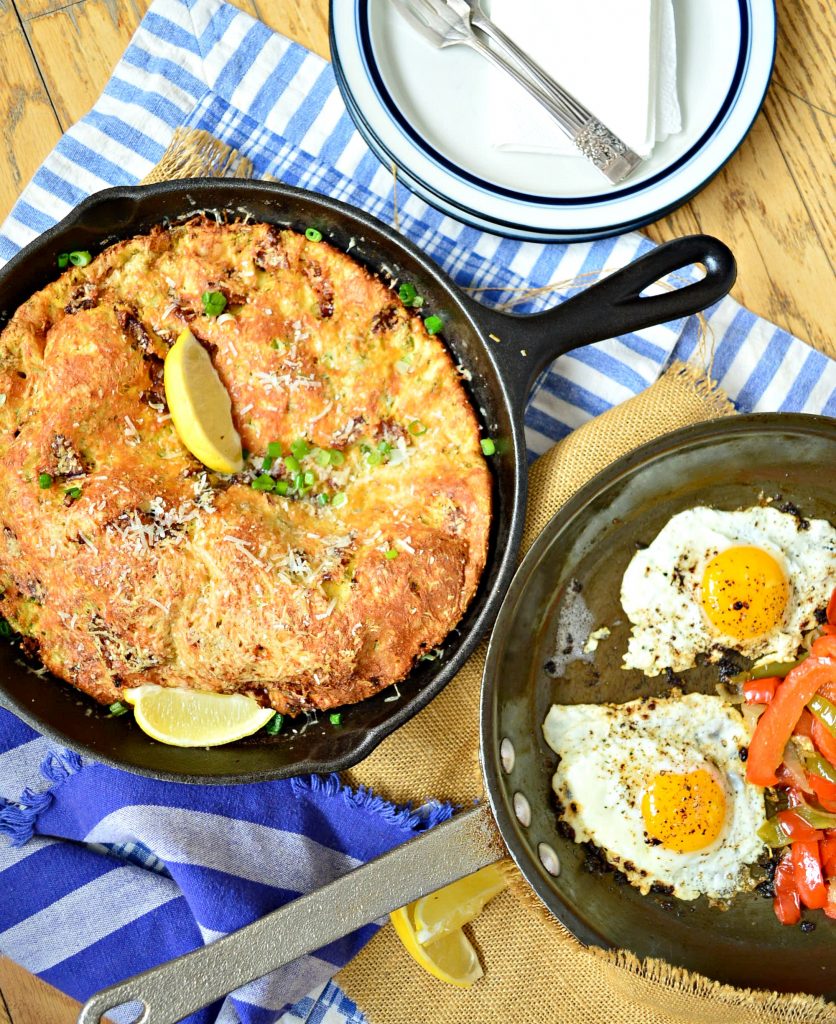 Savory Dutch Baby with Bacon and Cheese