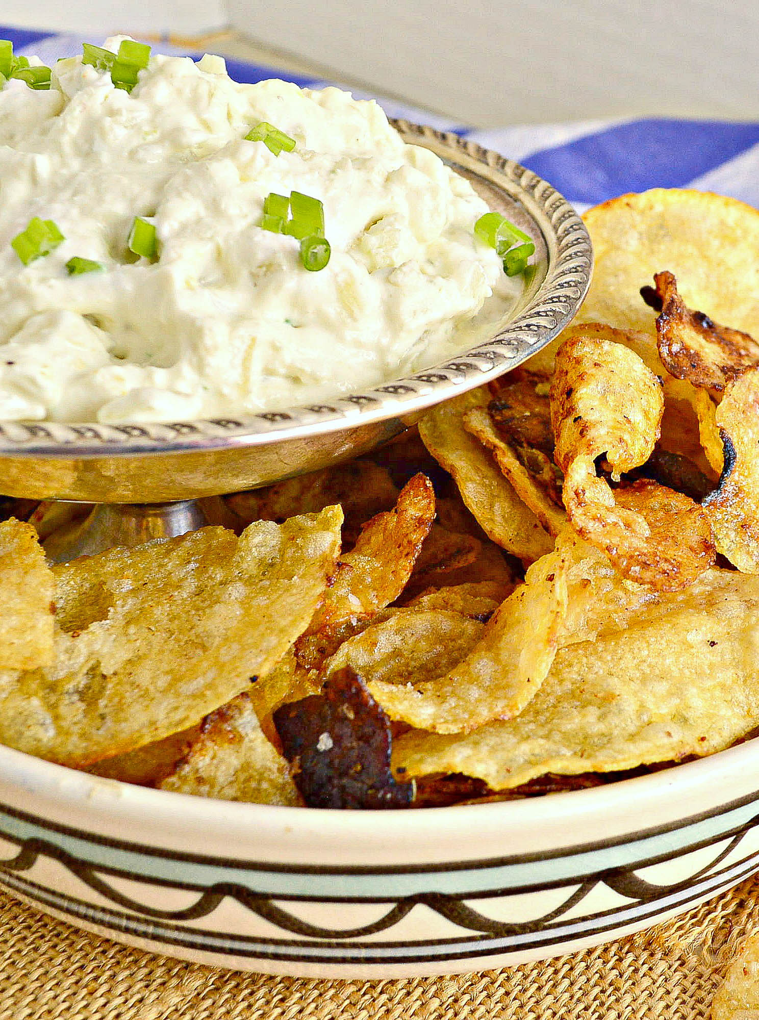 Cream Cheese Onion Dip and Potato Chips This Is How I Cook