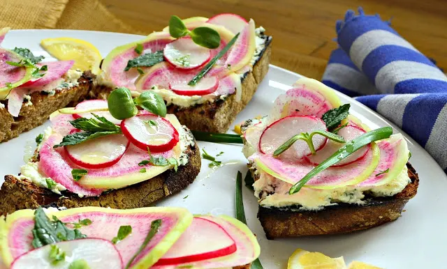 Radish Crostini