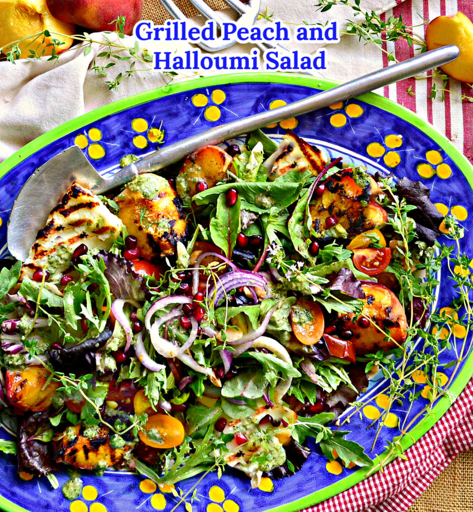 Grilled Peach and Halloumi Salad