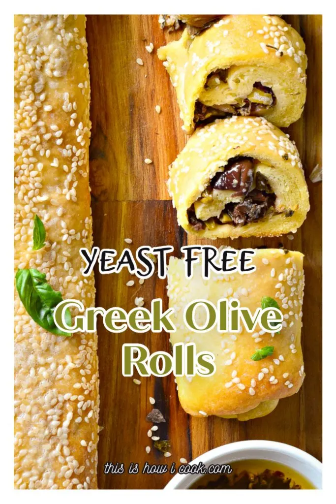 Yeast Free Olive Stuffed Rolls