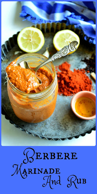 This Berbere Marinade and Rub is one of my faves. Delicious on fish, poultry or meat! Made with chilies and paprika, lemon juice and ginger plus a bunch of other things this os one paste you will find a use for! #marinade #rub #berbere www.thisishowicook.com