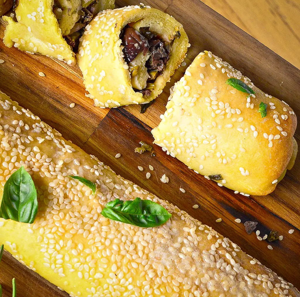 Stuffed Rolls with Greek Olives