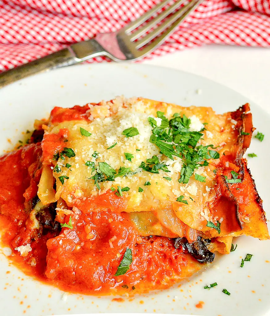 Homemade Lasagna with fresh tomatoes