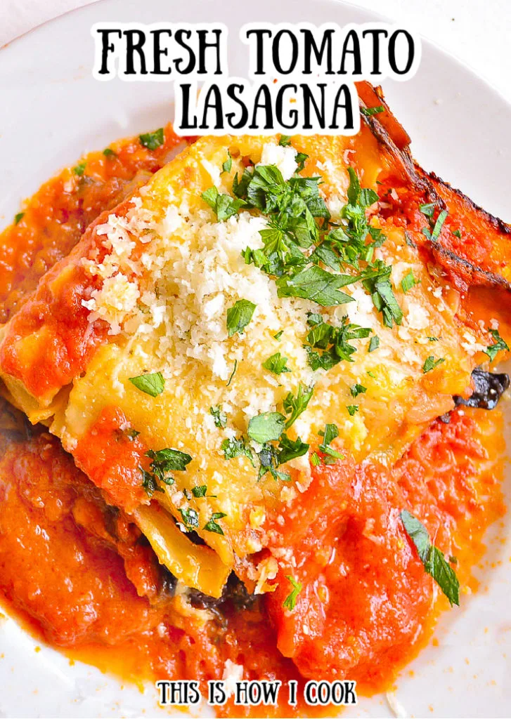 fresh tomato and lasagna pic