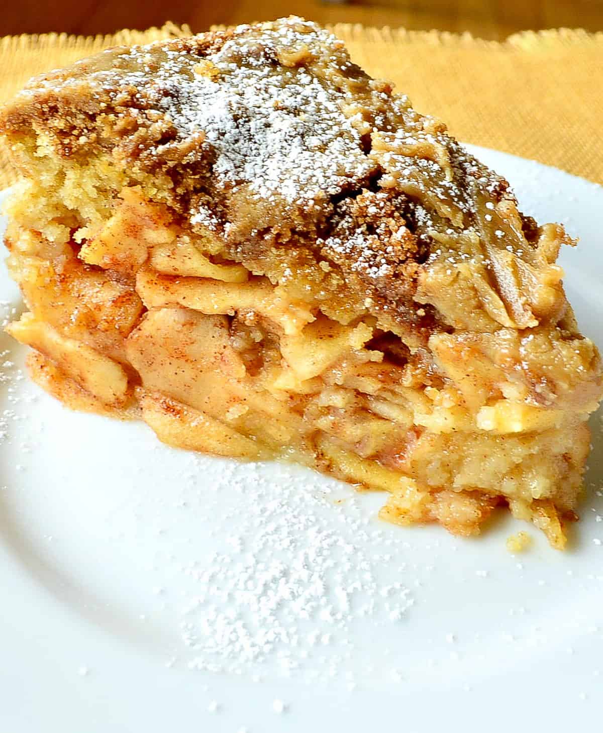 slice of apple cake for Passover