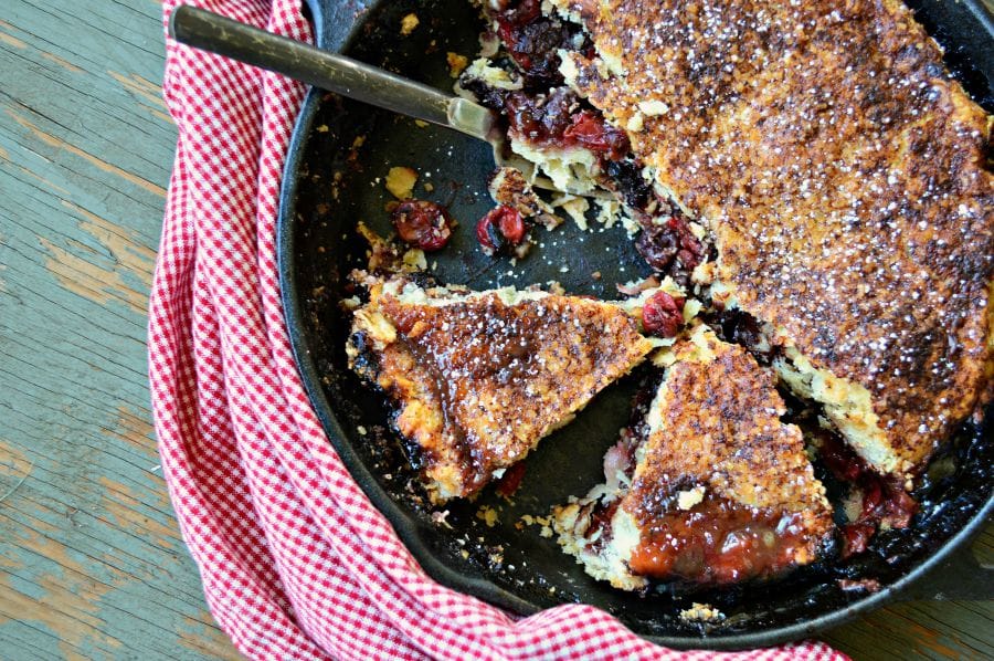 Triple Cherry Chocolate Skillet Pie
