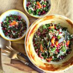 farro and kale salad with fried sage leaves