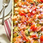 Overnight Breakfast Casserole with Lox and Bagels