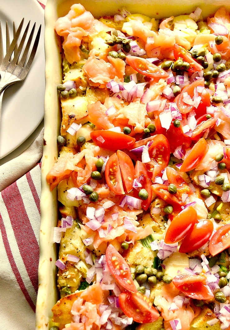 lox and bagels breakfast casserole