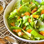 Green Salad with Mandarin Oranges and Sugared Almonds