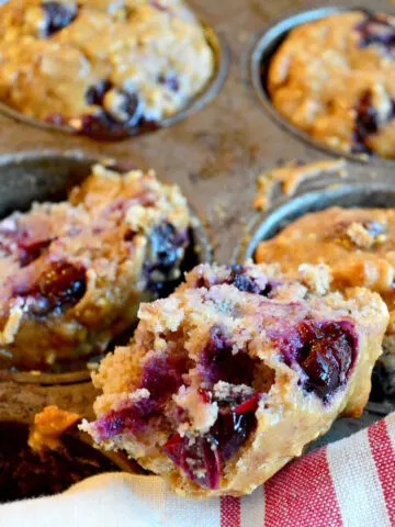 Blueberry Oatmeal Muffin half