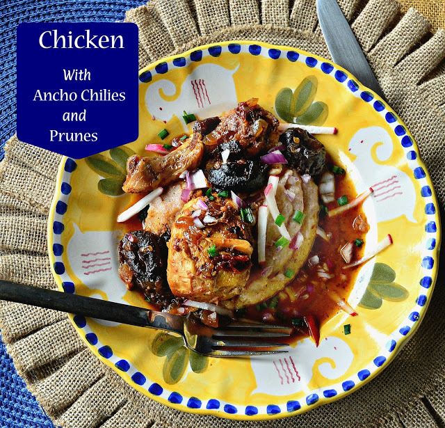 chicken, prunes, chilies